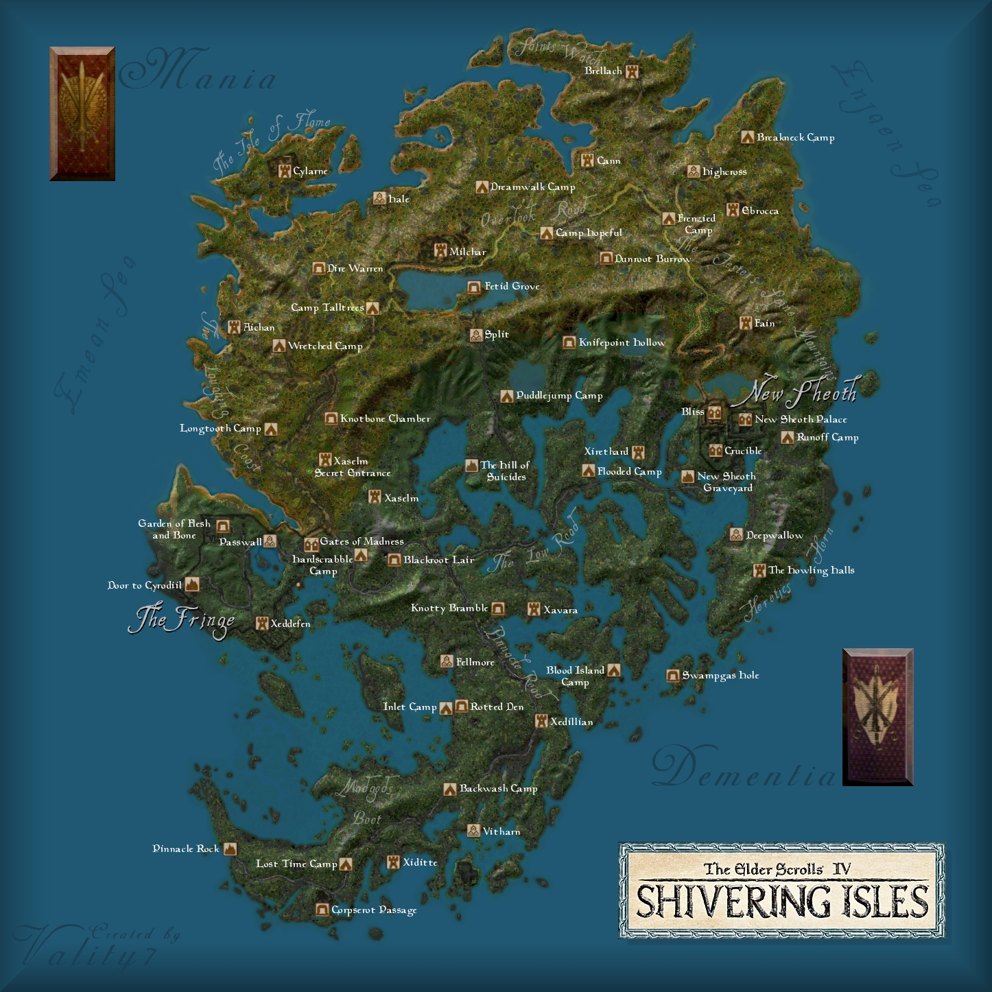the shivering isles map
